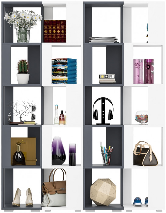 Стеллаж СВК 4 шт., графит/белый