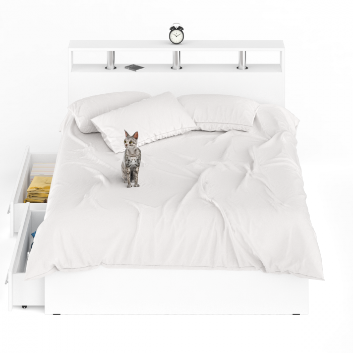 Камелия Кровать с ящиками 1400, белый