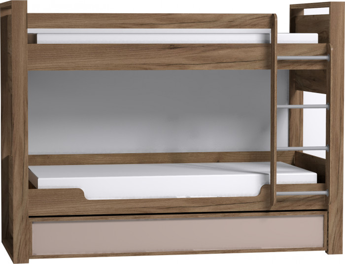 Кровать двухъярусная Натуре 90 90х190, дуб табачный