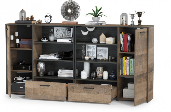 Трувор 13.307.01 Комод + 13.307.01 Комод, дуб гранж песочный/интра