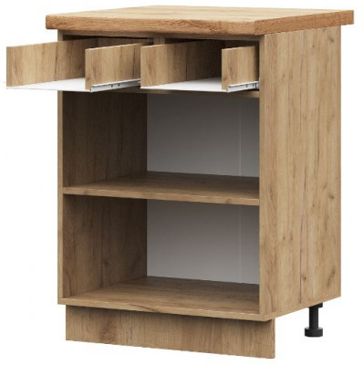 ШН1Я 600-М корпус шкаф нижн. с ящ (600*820*474) ПВ дуб крафт золото