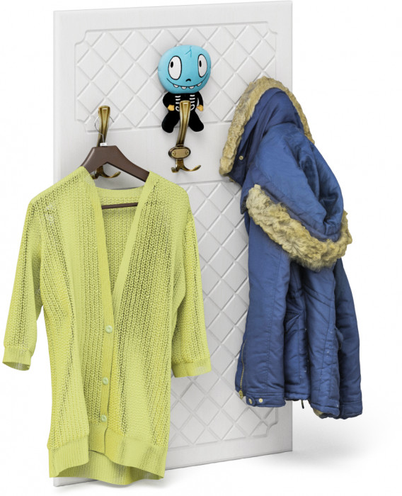 Прихожая П-6 Компоновка № 15, дуб сонома/фасады МДФ белое дерево фрезеровка ромб