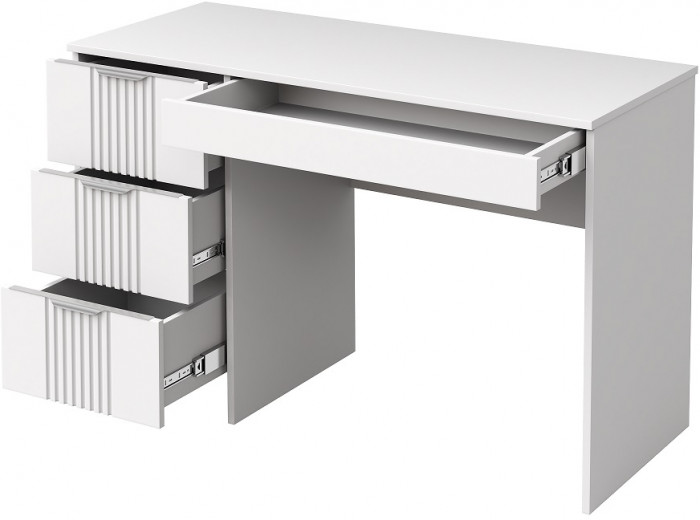 Стол письменный "Харди" - Белый текстурный/Ясень белый