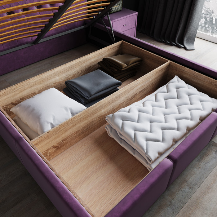 Октавия Кровать интерьерная 180 коричневый ромб, ПМ