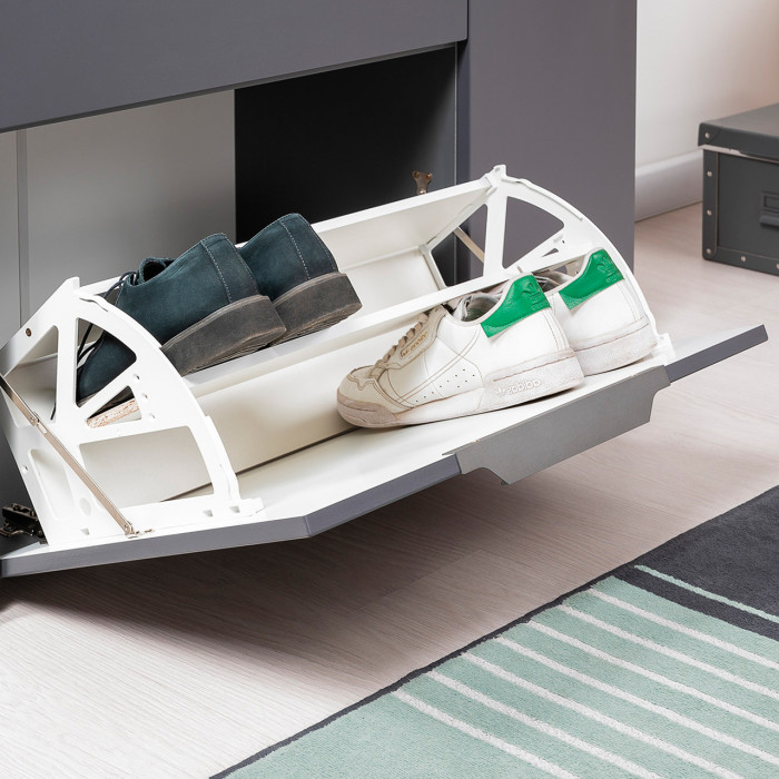 Октава Прихожая 05, серый графит/дуб крафт золотой/фасады МДФ серый графит