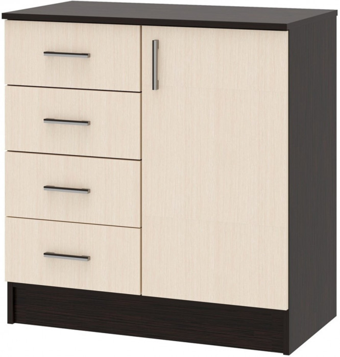 Комод К800-1Д, Вотан/Белый гладкий