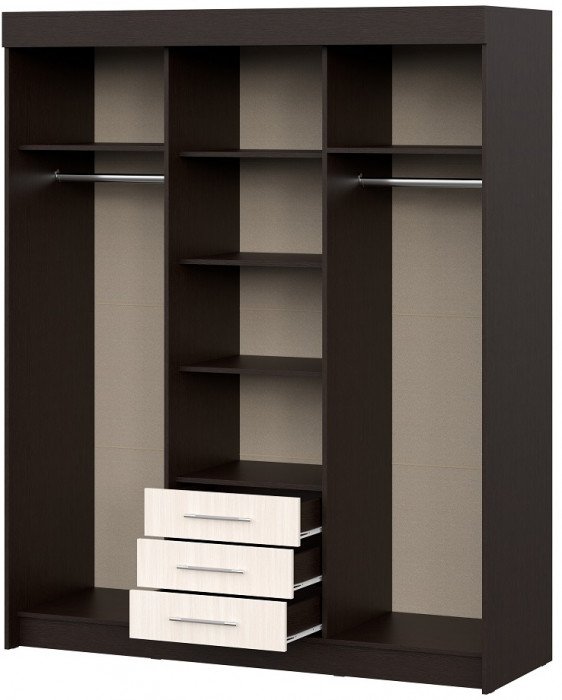 Шкаф-купе Фортуна, венге/дуб белфорд