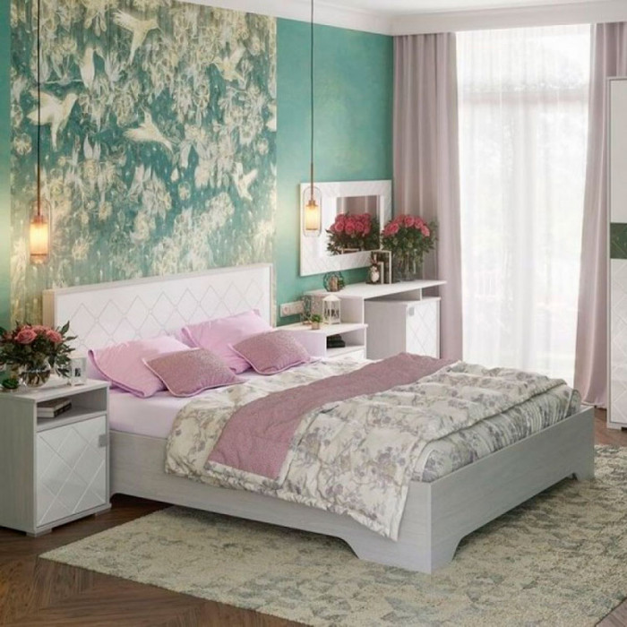 Зеркало Сальма ЗР 021 (1050х575) анкор/белый глянец