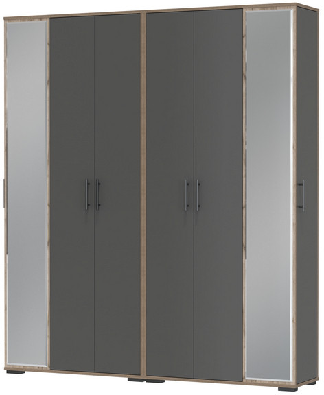 Две прихожих Домино-мини 2-3421дкт/граф, дуб крафт табачный/графит