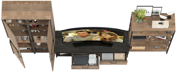 Трувор Гостиная 028, дуб гранж песочный/интра