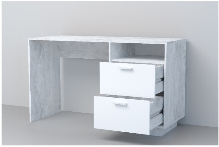 Эго Стол Ст-3 ПД (Глянец Белый/Дуб Крафт Золотой)