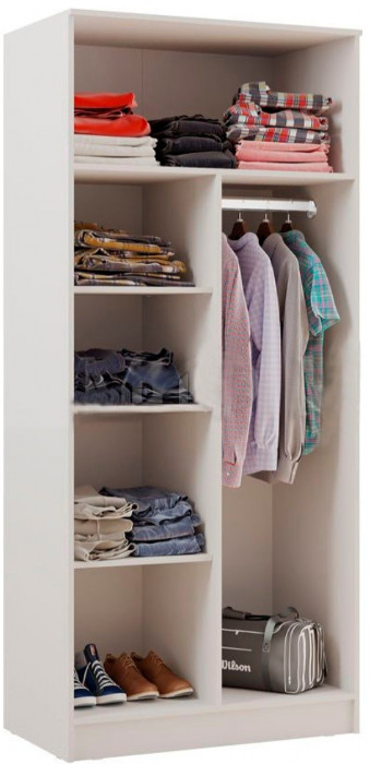 Шкаф распашной 2 двери штанга+полка (Венге / дуб беленый)