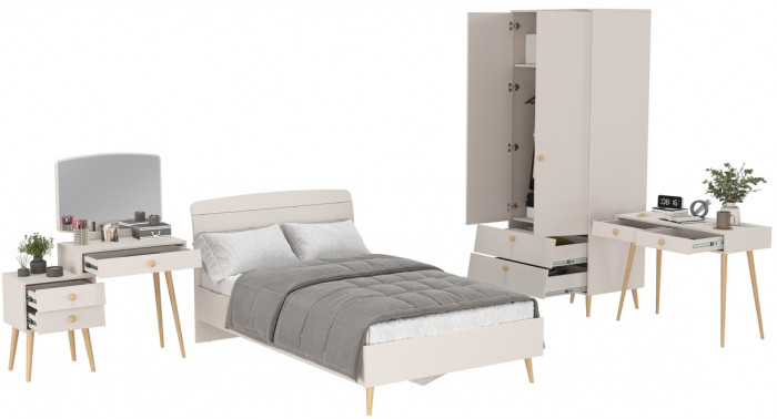 Афина Спальня 08-1200, кашемир серый