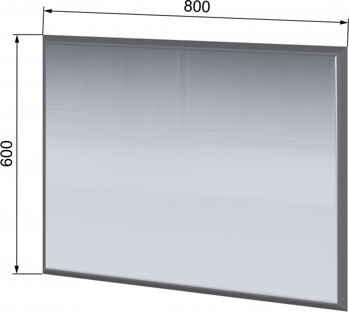 Плейона Зеркало графит серый