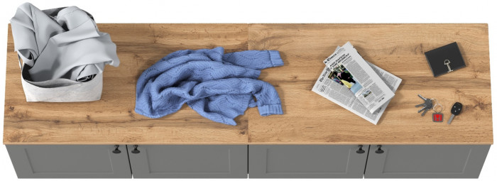 Остин 13.257 Тумба + 13.257 Тумба, серый графит/дуб крафт золотой