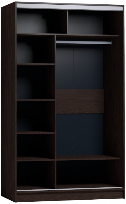 Шкаф-купе с зеркалом Стрике 1200 Венге