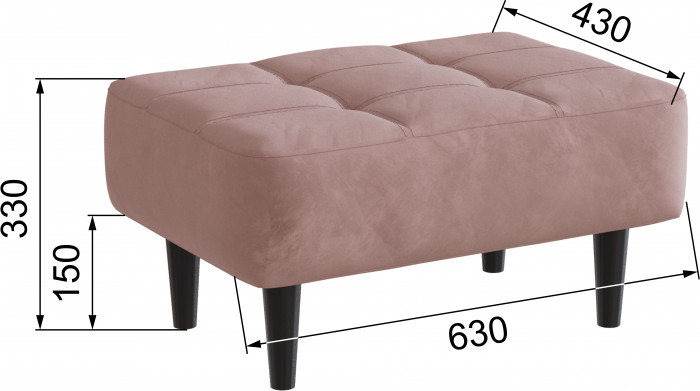 Пуф Корк пыльная роза