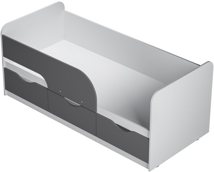 Кровать детская Стандарт КР-22 НЕВ, Белый, Серый