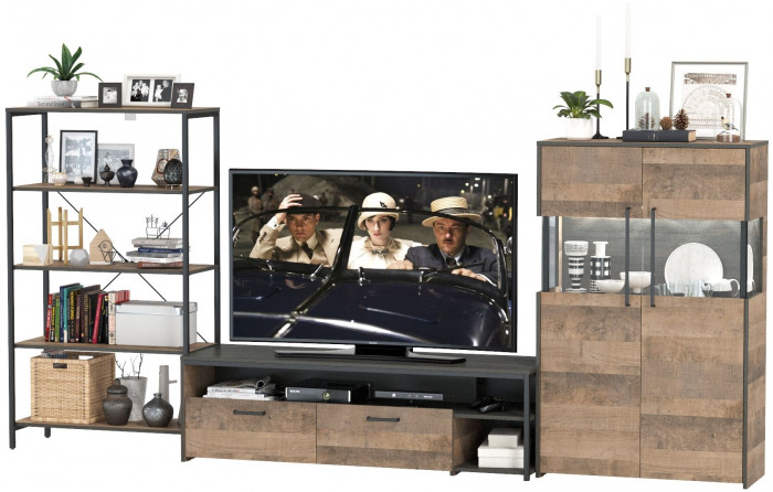 Трувор Гостиная 056, дуб гранж песочный/интра