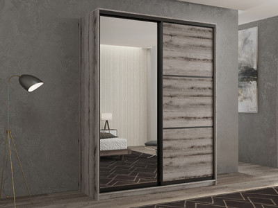 Шкаф-купе Кааппи 2 Эвок Окаменелый 120х45х230 см