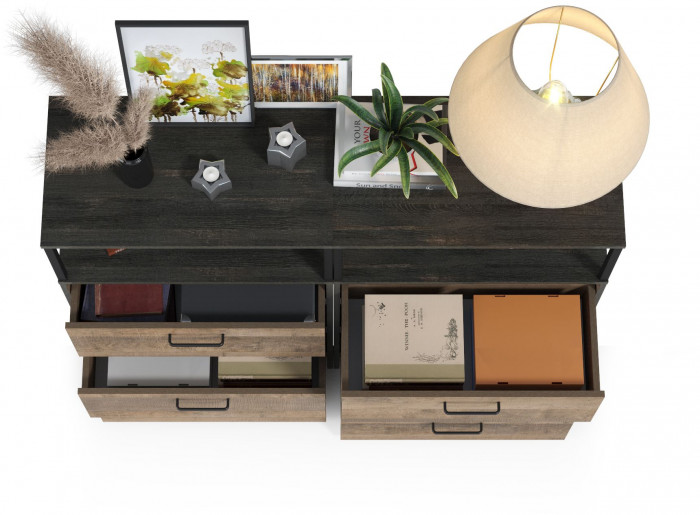 Трувор 13.307.02 Комод с ящиками + 13.307.02 Комод с ящиками, дуб гранж песочный/интра