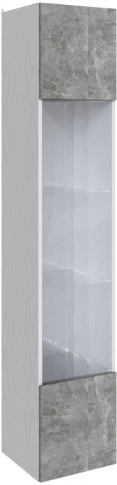 Шкаф навесной Мадрид (0,35), Белый/Ателье светлое