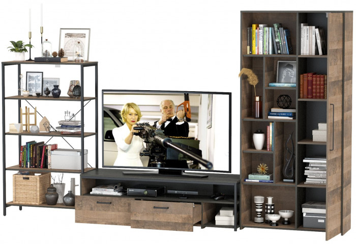 Трувор Гостиная 070, дуб гранж песочный/интра