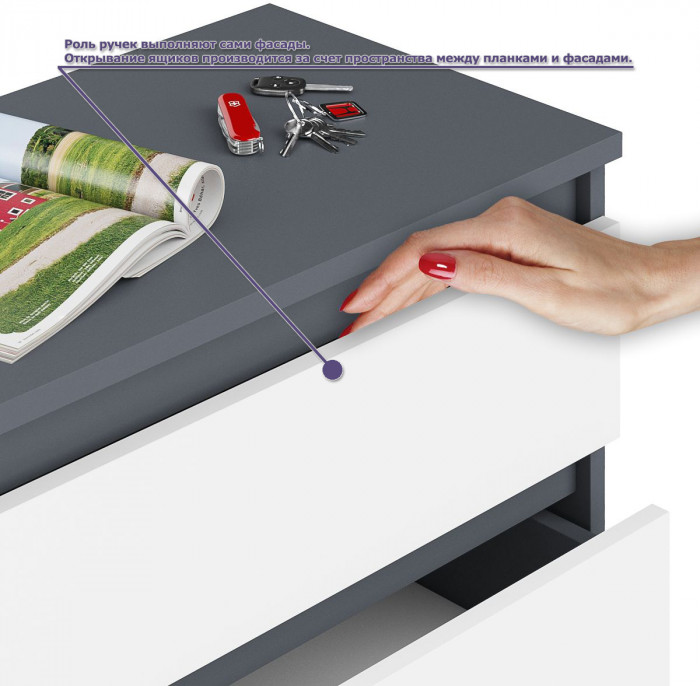 Мори компьютерный стол МС-1 левый + Шкаф МШ900.1 + Антресоль МА900.1, графит/белый