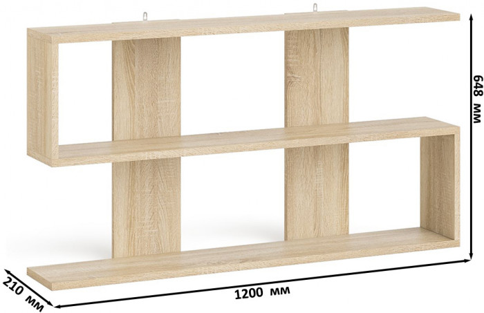 Мори компьютерный стол МС-2 + Комод МК1380.6 + Полка 1200, дуб сонома/белый