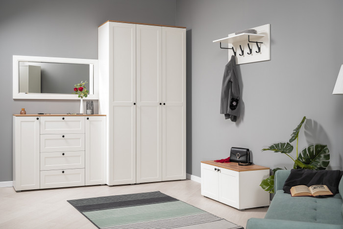 Остин 17.03 Зеркало, белый шагрень