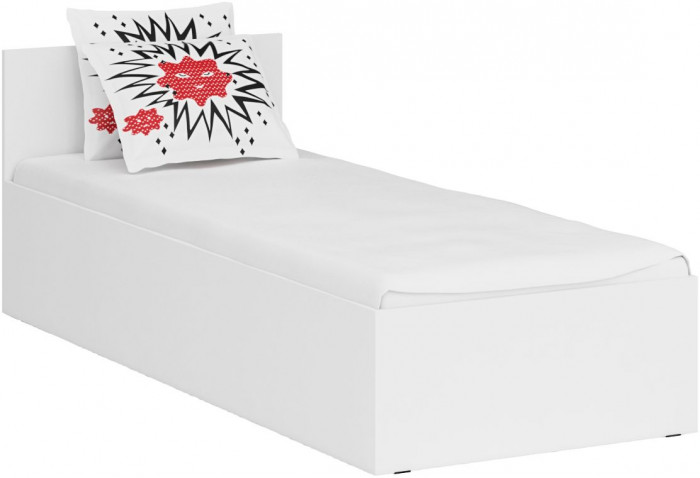 Спальня Стандарт 3-0800, белый/фасады ТВ тумбы МДФ белый глянец