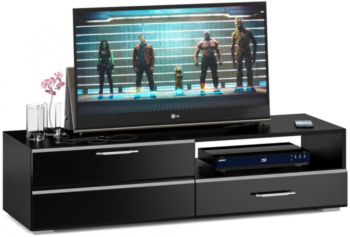 Спальня Стандарт 3-0900, венге/фасады ТВ тумбы МДФ чёрный глянец