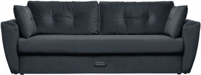 Диван-кровать Амстердам Люкс, 160х195, еврокнижка, пружинный блок, велюр, черный
