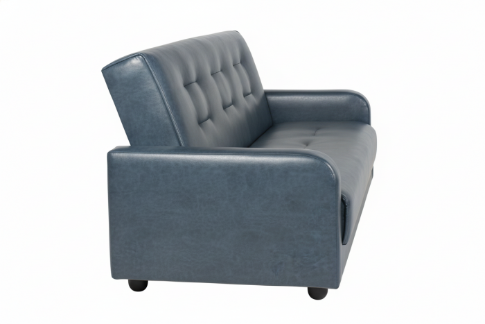 Диван-книжка Аккорд, 120х190, экокожа серая