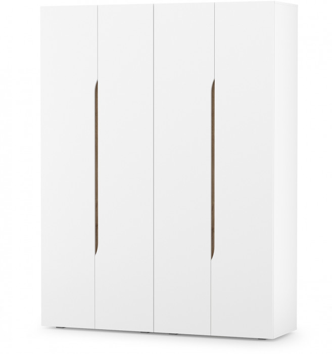 Муссон 13.198 Шкаф двухстворчатый + 13.198 Шкаф двухстворчатый, белый/дуб эндгрейн элегантный