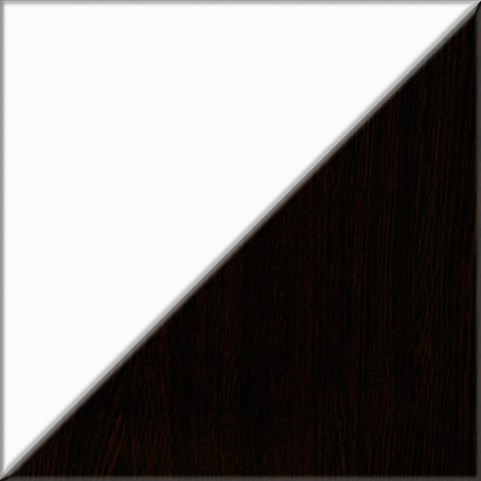 Прихожая П-6 Компоновка № 43, венге/фасады МДФ белое дерево фрезеровка прованс