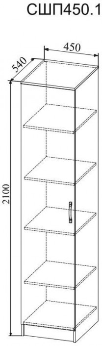 Модульная гостиная Софи, композиция 3, Белый глянец/Дуб Сонома