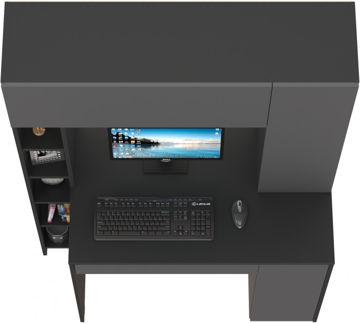 компьютерный стол Комфорт 12.71, антрацит/тёмно-серый