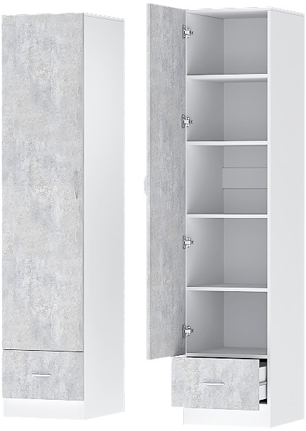 Детская комната Бриз ЛДСП, набор 5, Белый/Цемент светлый