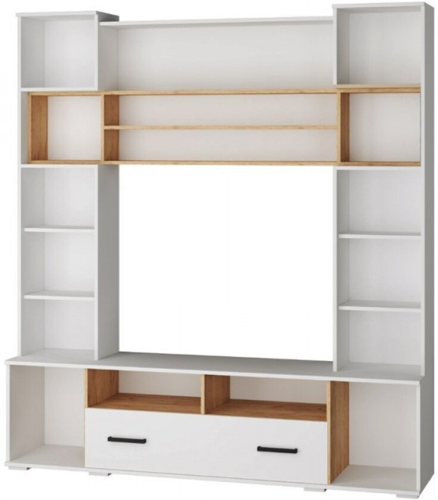 Гостиная Оскар-18 ОГЦС-1  белый/дуб крафт золотой