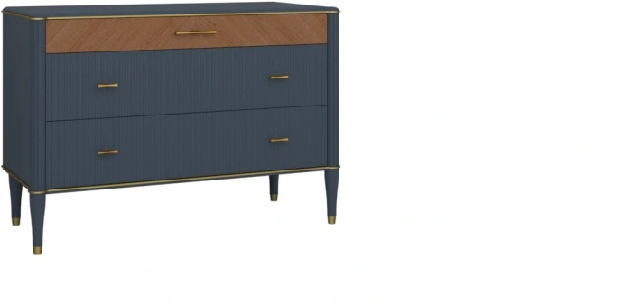 Комод с тремя ящиками "Тиволи" - Серый антрацит (лак)