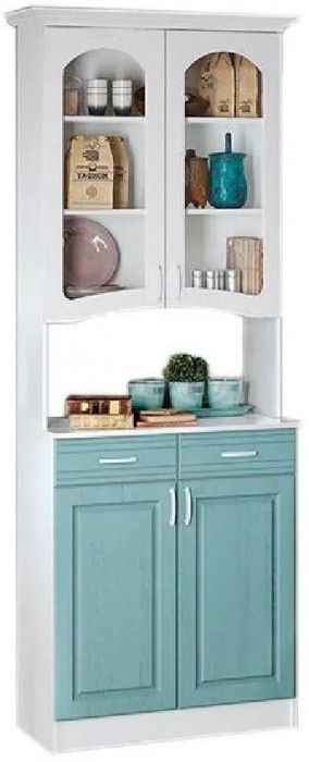 Буфет Констанция 2-х створчатый (Белый матовый / Джинс)