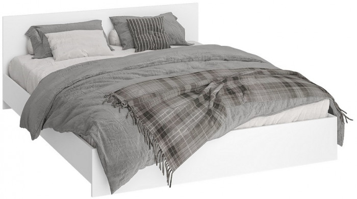 Кровать 160х200 с основанием ДСП Ронда КР-160, белый