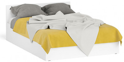 Мори Кровать 1400, цвет белый, ШхГхВ 143,5х203,5х70 см., сп.м. 1400х2000 мм., без матраса, основание есть