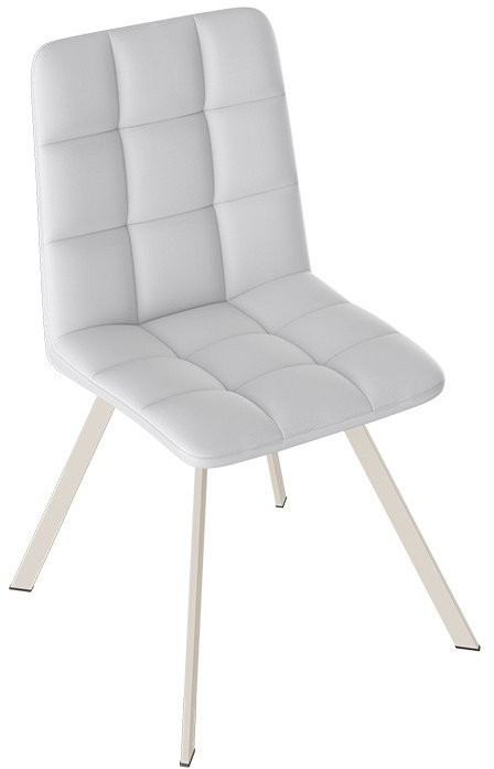 Бруно Стул (паук Т2) (Белый муар/Кожзам Бежевый)