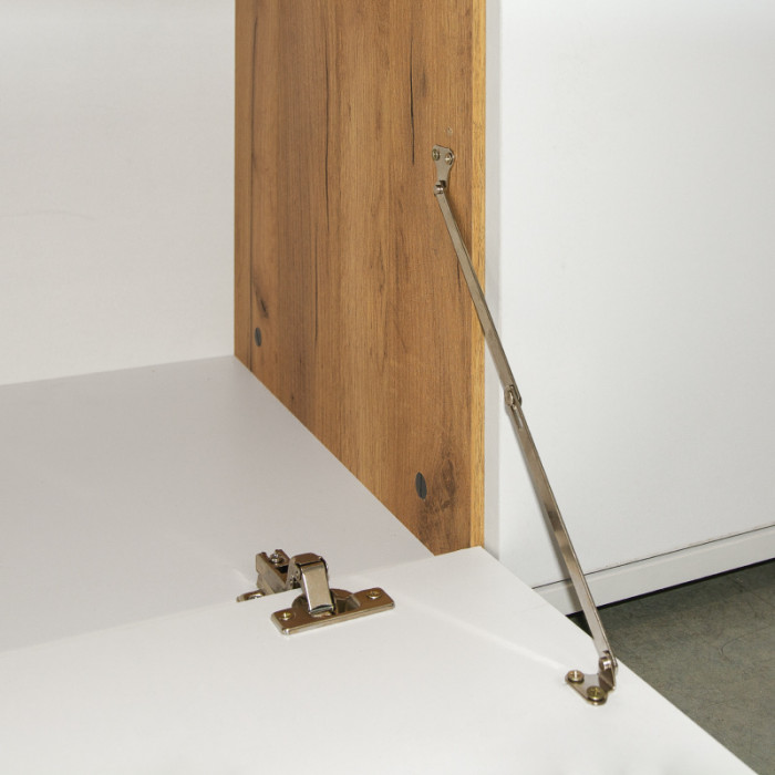 Бэль 10.95 Комод, дуб крафт золотой/белый премиум