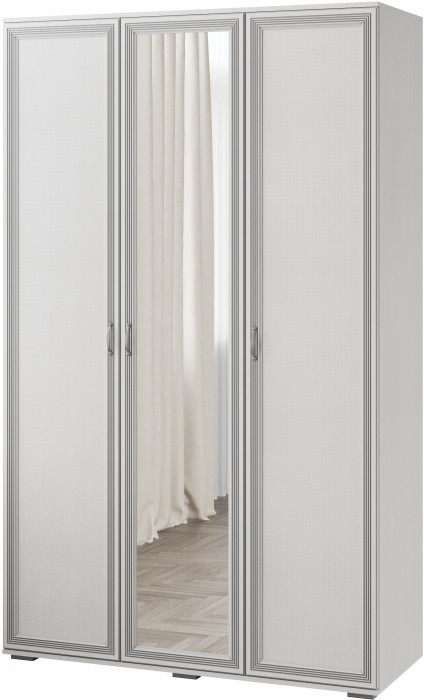 Ливорно Шкаф 3-х ств. ЛШ-24 ясень анкор светлый патина серебро