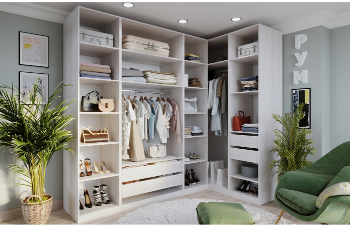 Гардеробная Рум. Комплект 3.2, ясень