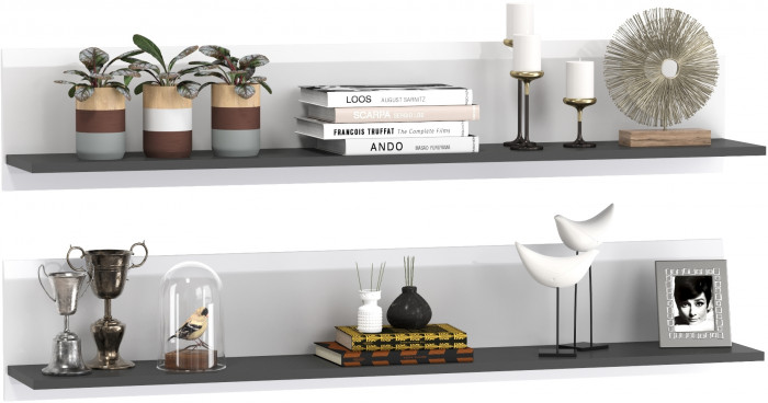 Сидней 16.486 Полка 2 штуки, белый/чёрный