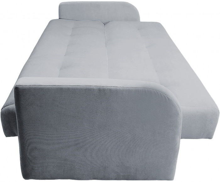 Раскладной диван-кровать, прямой, книжка, цвет серый, велюр, Лондон Люкс 120